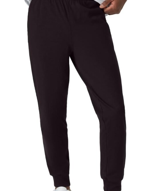 Lightweight Cotton Jersey Cuffed Jogger Sweatpants with Drawstring and Pockets