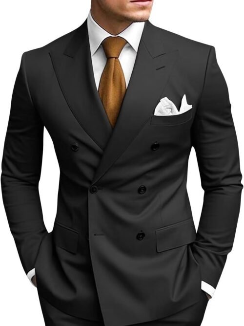 Slim-Fit Double-Breasted Two-Piece Suit (Homecoming & Prom)