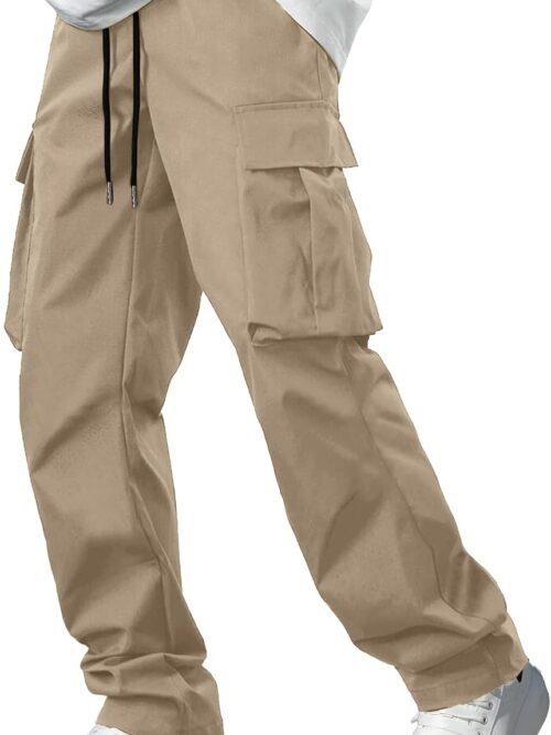 Casual Cargo Pants Workout Joggers Stretch Sweatpants Hiking Tactical Pants with Multi Pockets