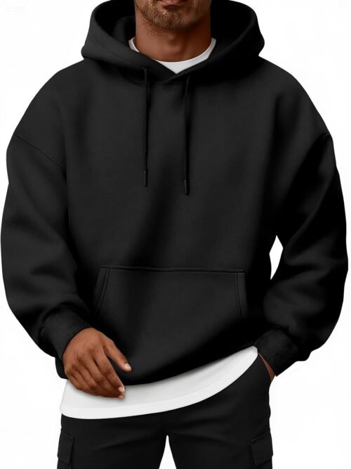 Oversized Hoodies Fall Sweatshirt Winter Fleece Hooded Drawstring Pullover With Pockets